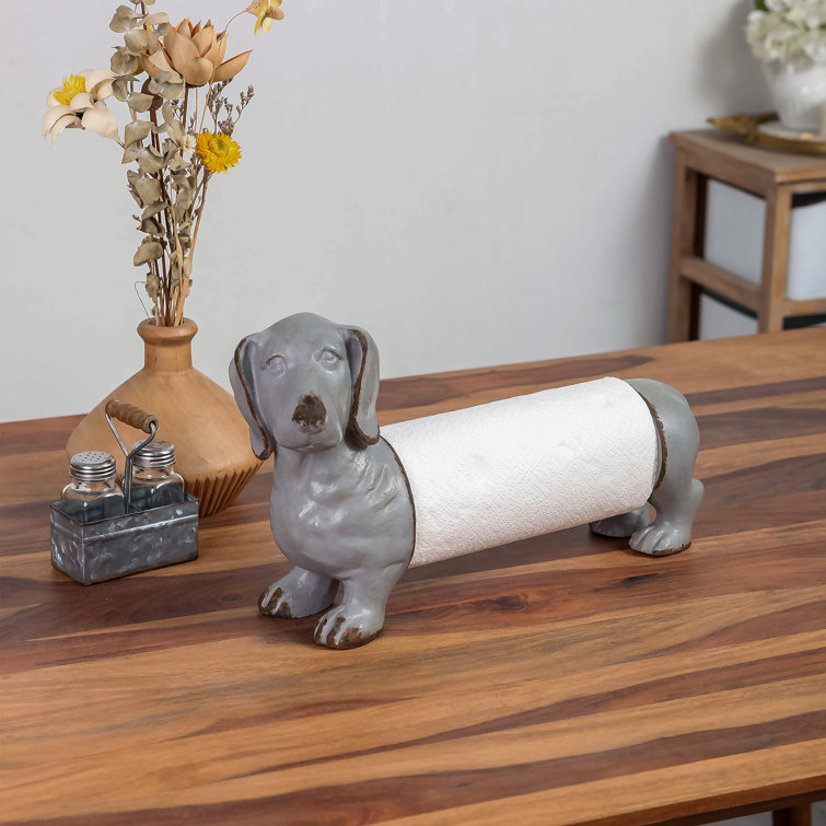 Rosalind Wheeler Dachshund Dog FreeStanding Paper Towel Holder
